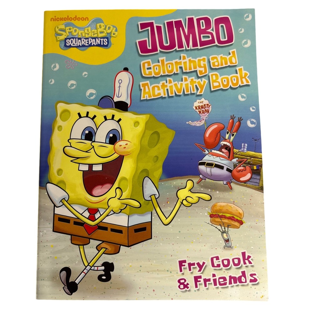SpongeBob SquarePants Coloring Activity Book‎ Fry Cook Friends Nickelodeon 2010